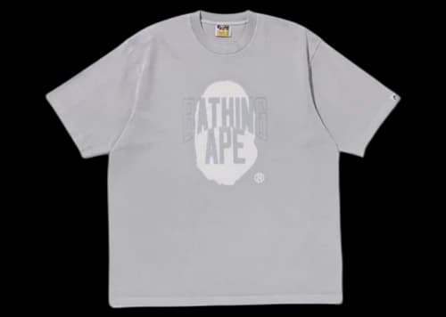 BAPE Blur Graphic Garment Dyed Tee Gray