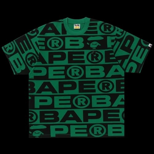 BAPE Lux Sport Pattern Oversized Tee 'Green'
