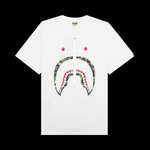 BAPE ABC Camo Shark Tee 'White/Green'