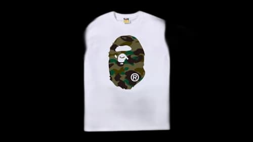 BAPE 1st Camo Big Ape Head Tee (FW25) White/Green