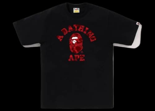 BAPE Color Camo College Tee (SS23) Black Red