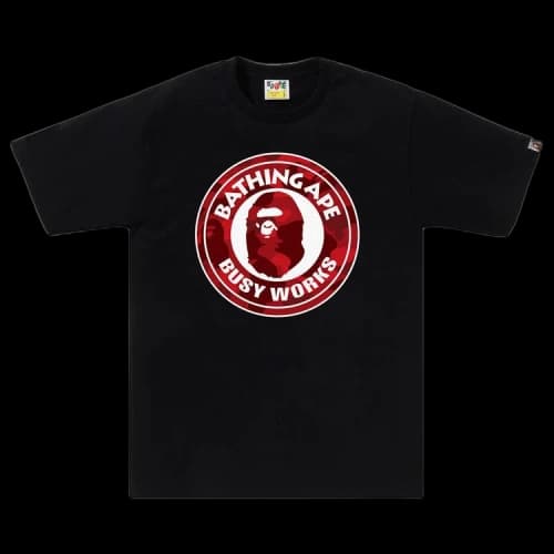 BAPE Color Camo Busy Works Tee 'Black/Red'