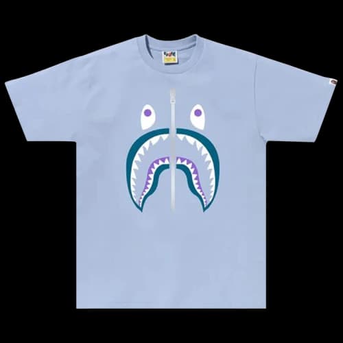 BAPE Colors Shark Tee 'Sax'