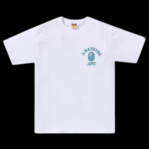 BAPE Honeycomb Camo College ATS Tee 'White/Blue'
