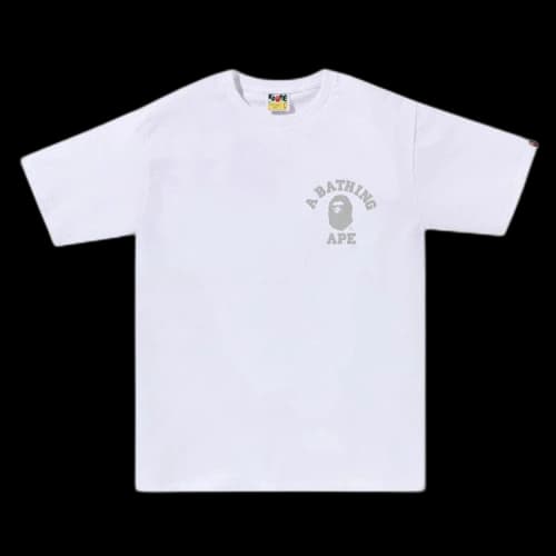 BAPE Honeycomb Camo College ATS Tee 'White/Grey'