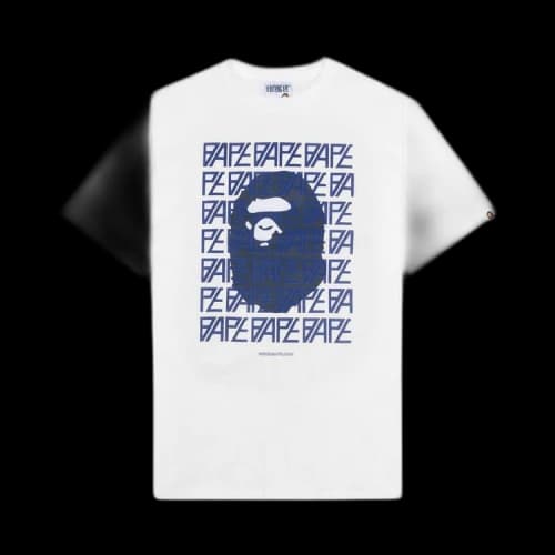 BAPE Logo Monogram Tee 'White'