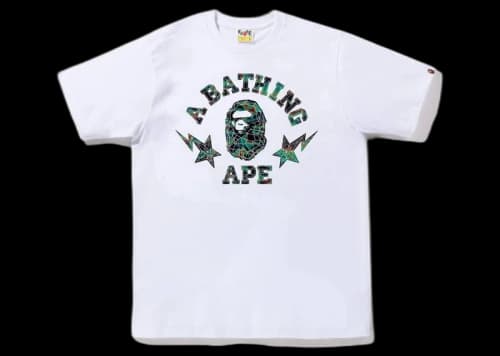 BAPE Thermography Polygon College Tee Black