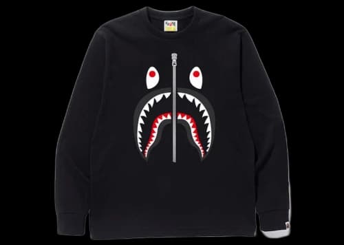 BAPE Shark L/S Tee (SS23) Black