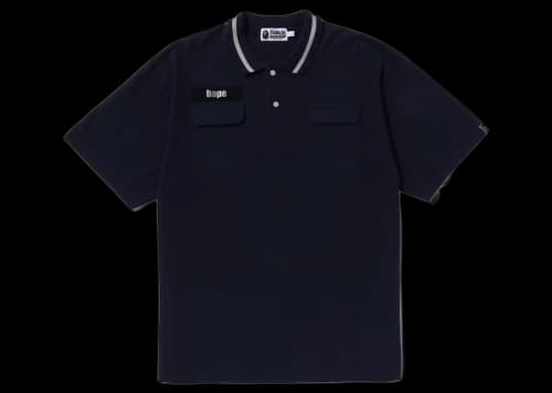 BAPE Relaxed Fit Polo Navy
