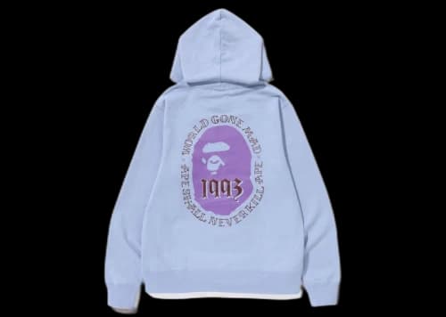 BAPE Ape Head Pullover Hoodie Sax