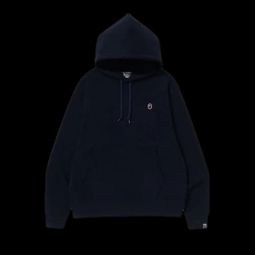 BAPE Ape Head One Point Relaxed Fit Pullover Hoodie 'Navy'