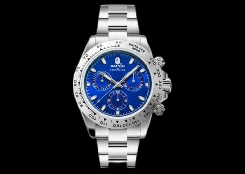 BAPE Type 4 Bapex #2 Watch Silver/Blue