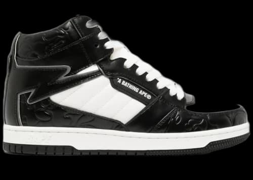 A Bathing Ape Bape Sta 88 Mid Black White