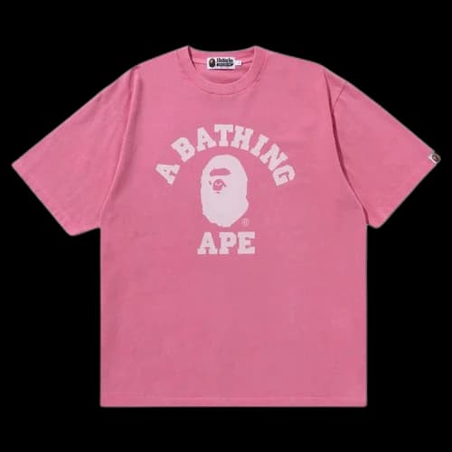 BAPE College Overdye Tee 'Pink'