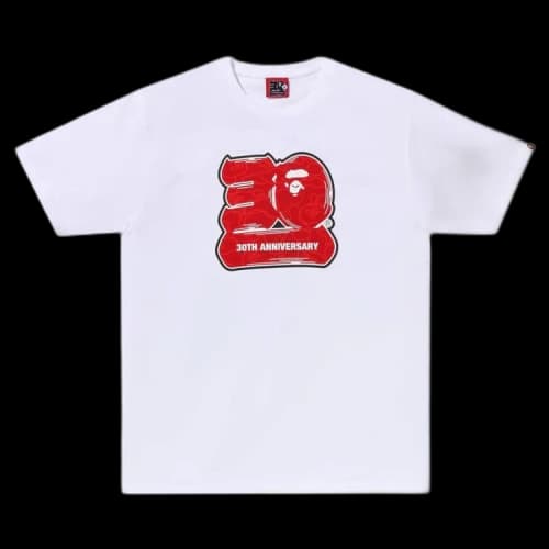 BAPE 30th Anniversary Tee #2 'White/Red'