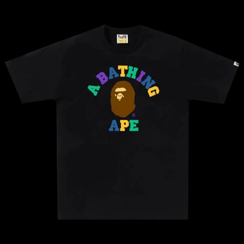 BAPE Colors College Tee 'Black'