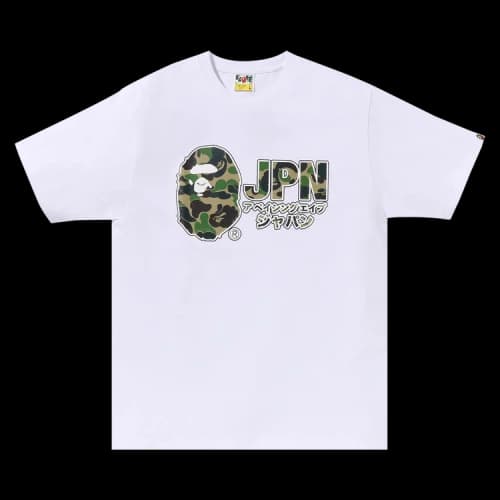 BAPE ABC Camo Jpn Katakana Tee 'White'
