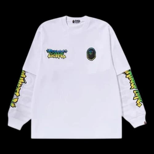 BAPE Sport Long-Sleeve T-Shirt 'White'