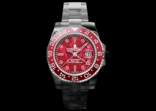 BAPE Type 2 BAPEX Color Camo Watch Red