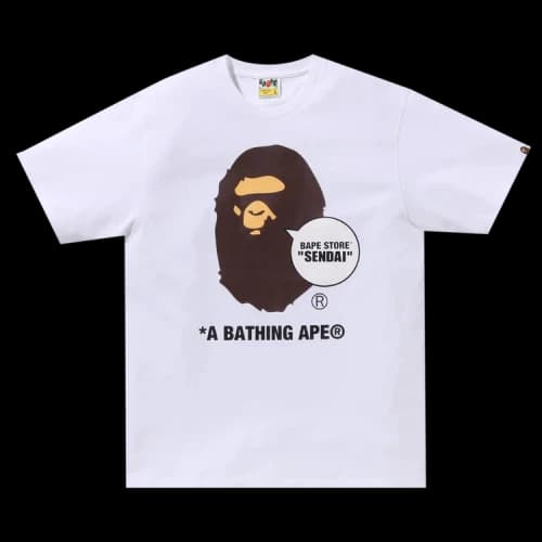 BAPE Store Sendai Ape Head Tee 'White'