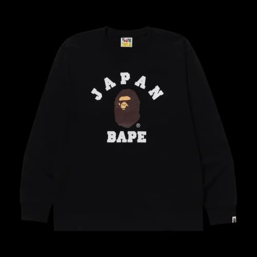 BAPE Japan College City Long-Sleeve Tee 'Black'