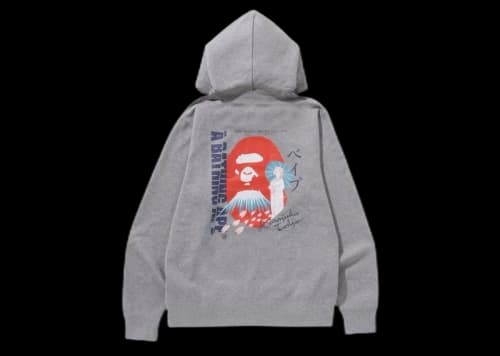 BAPE Japan Culture Souvenir Pullover Hoodie Gray