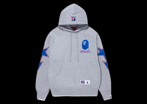 BAPE x Russell Pullover Hoodie Red