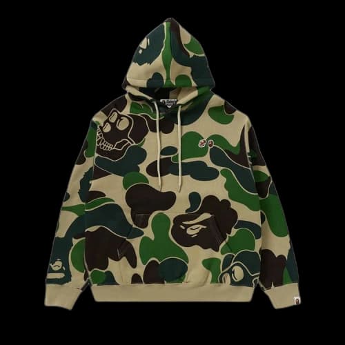BAPE x BAYC Camo Pullover Hoodie 'Green'