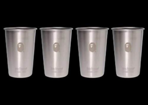 BAPE Klean Kanteen Pint Cup 16oz Set Silver