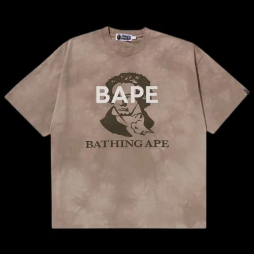 BAPE Tie Dye Bathing Ape Tee 'Beige'