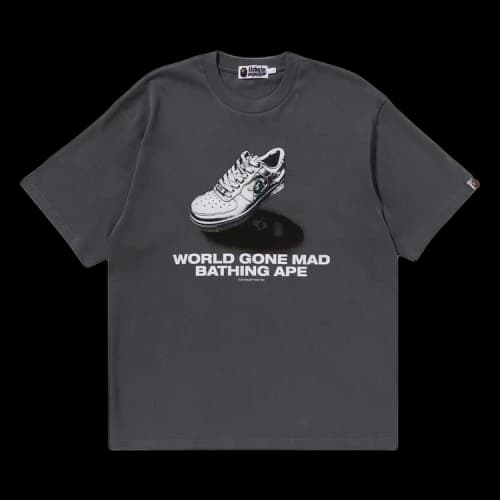 BAPE Shoes Graphic Tee 'Grey'