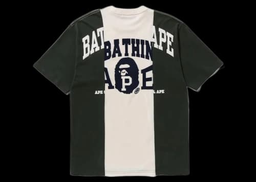 BAPE Badges Color Blocking Tee Navy