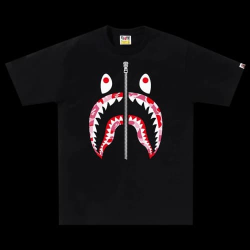 BAPE ABC Camo Shark Tee 'Black/Pink'