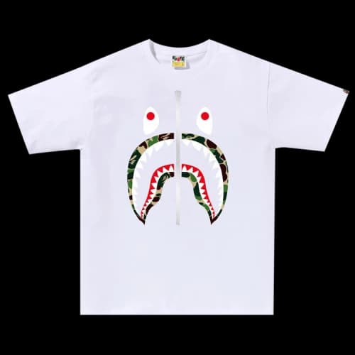 BAPE ABC Camo Shark Tee 'White/Green'