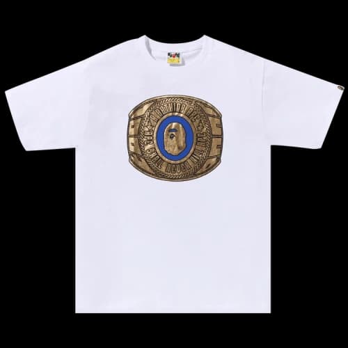 BAPE Foil Bape College Ring Tee 'White'