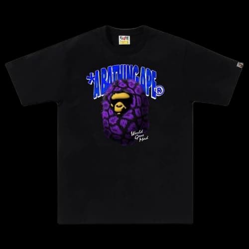 BAPE Fur Ape Head Tee 'Black'
