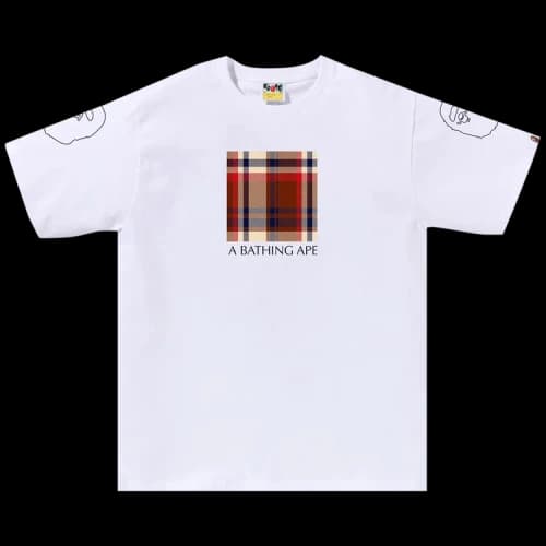 BAPE Check Box Tee 'White'