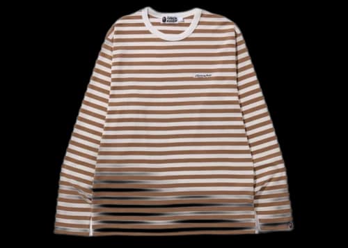 BAPE A Bathing Ape Hoop L/S Tee Brown