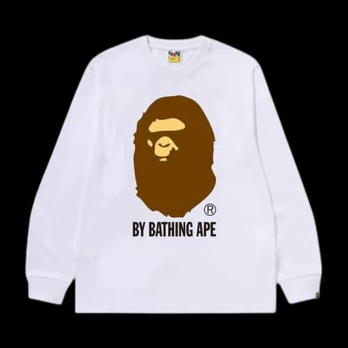 BAPE By Bathing Ape Long-Sleeve Tee 'White'