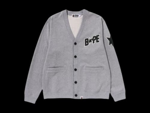 BAPE Sta Sweat Cardigan Grey