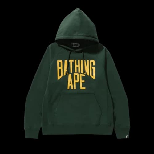 BAPE NYC Logo Pullover Hoodie 'Green'