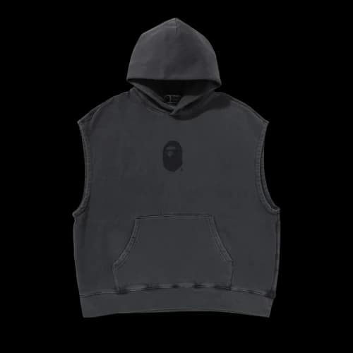 BAPE Sleeveless Pullover Hoodie 'Charcoal'