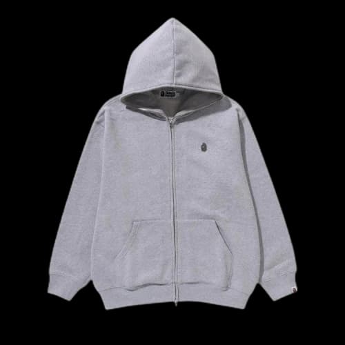 BAPE Metal One Point Full Zip Hoodie 'Grey'