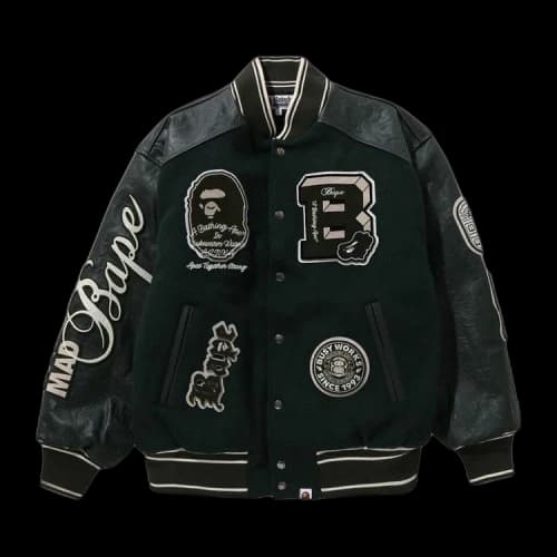 BAPE Patch Varsity Jacket 'Green'