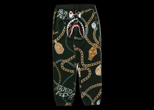 BAPE Jewels Shark Sweatpant Green