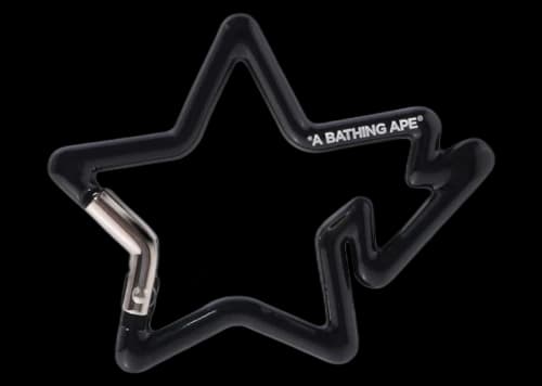 BAPE A Bathing Ape Bapesta Carabiner Black