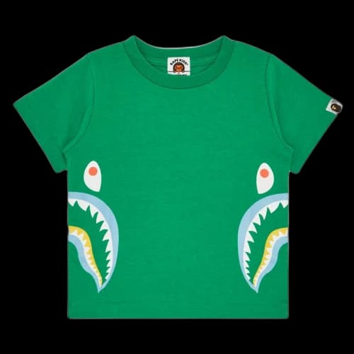 BAPE Kids Colors Side Shark Tee 'Green'