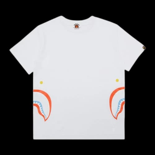 BAPE Kids Colors Side Shark Tee 'White'