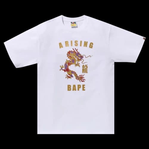 BAPE Year Of Dragon Glitter Tee 'White'