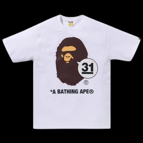 BAPE A Bathing Ape 31st Anniv. Ape Head Tee 'Wihte'